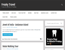 Tablet Screenshot of freakytravel.com